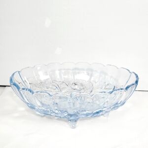 Vintage Indiana Glass Blue Garland Oval Fruit Bowl